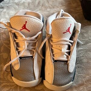 Jordan Kids White and Gray Sneakers